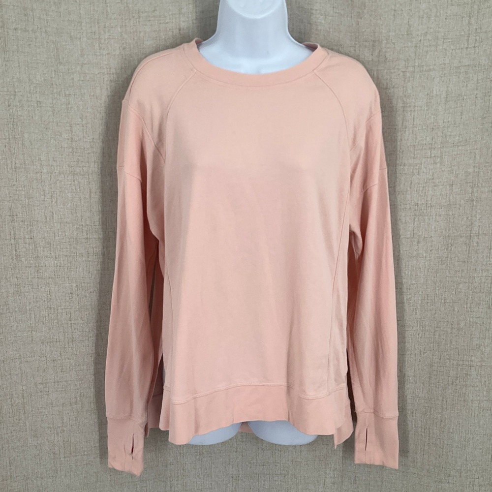 Sweaty Betty After Class Sweatshirt Womens Small Peach Pink‎ Cotton Athleisure